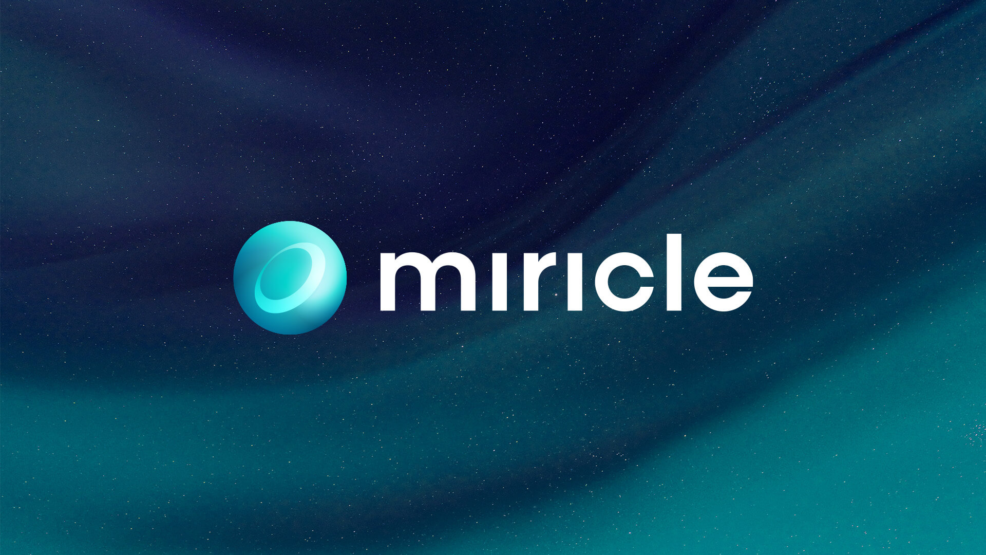 미리클(Miracle) AI 서비스의 공식 로고 이미지로, 깨끗하고 현대적인 폰트 디자인과 창의적인 인공지능 이미지를 상징하는 심볼이 결합된 모습