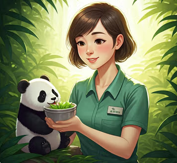 패들렛의 AI 이미지 생성 기능을 활용해 만든 '내가 되고 싶은 다정한 사육사의 모습'