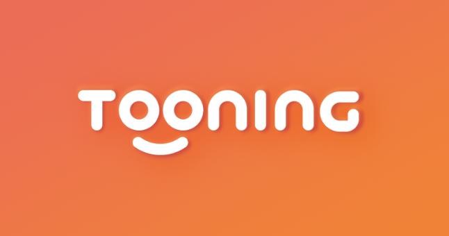 웹툰 및 교육 콘텐츠 제작 AI 서비스 투닝(Tooning)의 오렌지색 공식 로고 이미지
