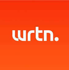 황색 굵은 글씨로 'wrtn.'이라고 적힌 뤼튼 서비스의 공식 브랜드 로고 이미지